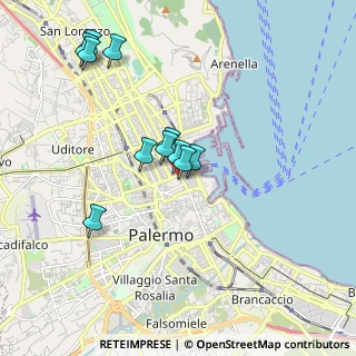 Mappa Via Riccardo Wagner, 90127 Palermo PA, Italia (1.89818)
