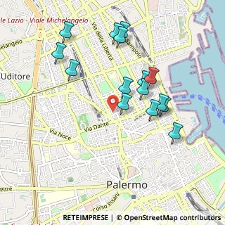 Mappa Via Guglielmo Marconi, 90141 Palermo PA, Italia (1.05867)