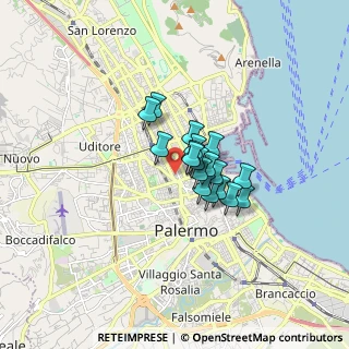 Mappa Via Guglielmo Marconi, 90141 Palermo PA, Italia (1.05556)