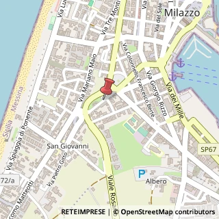 Mappa Via San Giovanni, 99, 98057 Milazzo, Messina (Sicilia)
