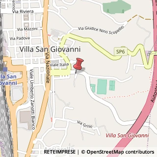 Mappa Via Leopoldo Fagnani, 108, 89018 Villa San Giovanni, Reggio di Calabria (Calabria)