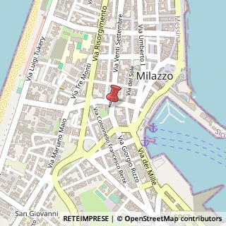 Mappa Via Giorgio Rizzo, 9, 98057 Milazzo, Messina (Sicilia)