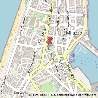 Mappa Via Colonnello F. Bertè, 16, 98057 Milazzo, Messina (Sicilia)