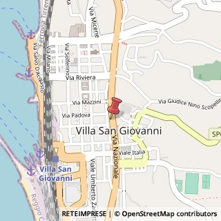 Mappa Via Nazionale, 570, 89018 Villa San Giovanni, Reggio di Calabria (Calabria)
