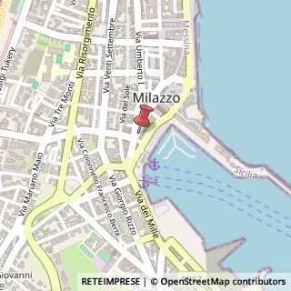 Mappa Piazza G. Mazzini, 8, 98057 Milazzo, Messina (Sicilia)