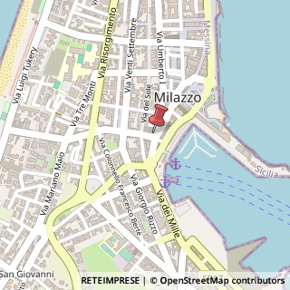 Mappa Via Umberto I°, 13, 98057 Milazzo, Messina (Sicilia)
