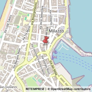 Mappa Via manzoni alessandro 9, 98057 Milazzo, Messina (Sicilia)