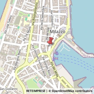 Mappa Via Cavour, 14, 98057 Milazzo, Messina (Sicilia)