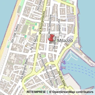Mappa Via Ten. N. la Rosa, 97, 98057 Milazzo, Messina (Sicilia)