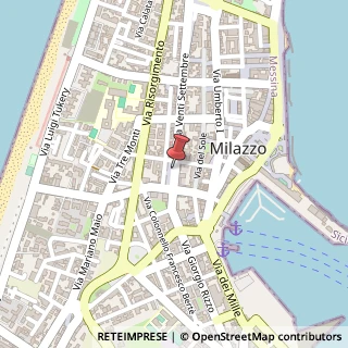 Mappa Piazza Generale G. Nastasi, 4, 98057 Milazzo, Messina (Sicilia)