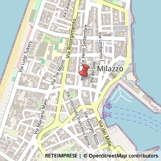 Mappa Piazza Generale G. Nastasi, 4, 98057 Milazzo, Messina (Sicilia)