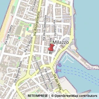 Mappa Via Massimiliano Regis, 18, 98057 Milazzo, Messina (Sicilia)