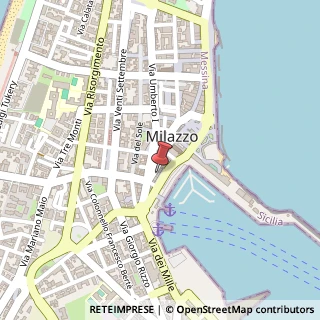 Mappa Via Ammiraglio Luigi Rizzo, 23, 98057 Milazzo, Messina (Sicilia)