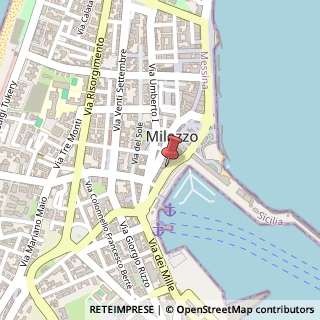 Mappa Via Ammiraglio Luigi Rizzo, 16, 98057 Milazzo, Messina (Sicilia)