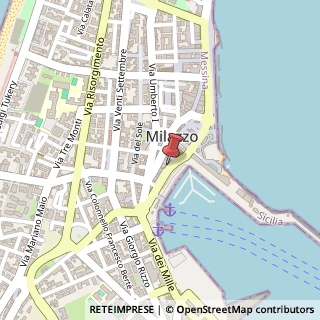Mappa Via Domenico Piraino, 21, 98057 Milazzo, Messina (Sicilia)