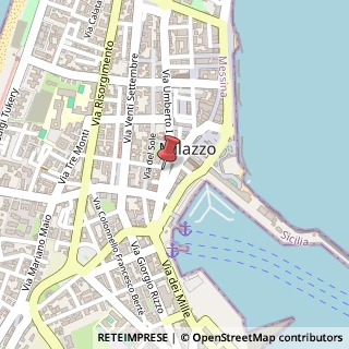 Mappa Via Umberto I°, 21, 98057 Milazzo, Messina (Sicilia)