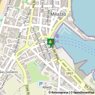 Mappa Via Minniti Tenente, 12, 98057 Milazzo, Messina (Sicilia)