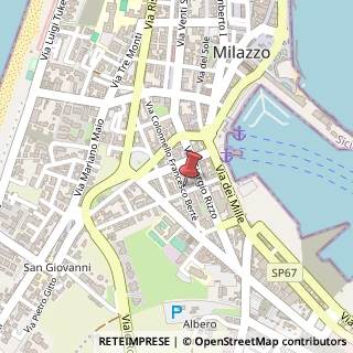 Mappa Via Colonnello F. Bert?, 73, 98057 Milazzo, Messina (Sicilia)