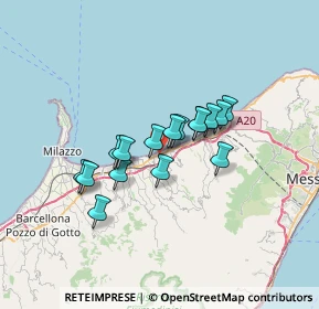 Mappa 98040 Venetico ME, Italia (5.4775)