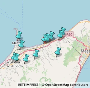 Mappa 98040 Venetico ME, Italia (6.96846)