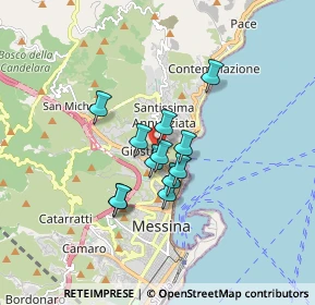 Mappa Via Sant'Ubaldo, 98121 Messina ME, Italia (1.265)