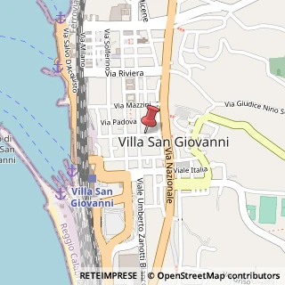 Mappa Via Ammiraglio Curzon, 63, 89018 Villa San Giovanni, Reggio di Calabria (Calabria)