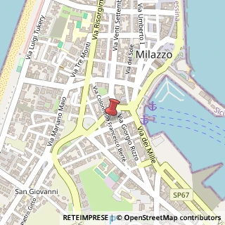 Mappa Via Colonnello F. Bertè, 34, 98057 Milazzo, Messina (Sicilia)