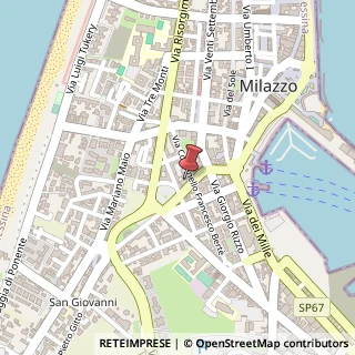 Mappa Via San Giovanni, 42, 98057 Milazzo, Messina (Sicilia)