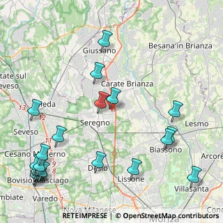 Mappa Via Campaccio, 20831 Seregno MB, Italia (5.803)