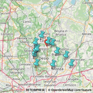 Mappa Via Campaccio, 20831 Seregno MB, Italia (5.75846)