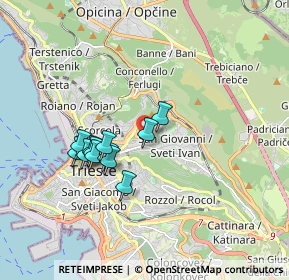 Mappa Via Giovanni Berchet, 34126 Trieste TS, Italia (1.45833)