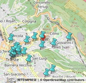 Mappa Via Giovanni Berchet, 34126 Trieste TS, Italia (1.192)