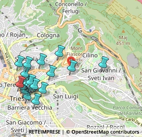 Mappa Via Giovanni Berchet, 34126 Trieste TS, Italia (1.1935)