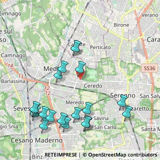 Mappa Via Edison Thomas, 20821 Meda MB, Italia (2.43158)