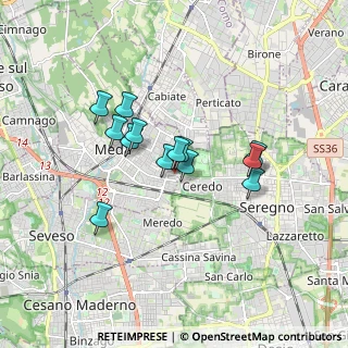 Mappa Via Edison Thomas, 20821 Meda MB, Italia (1.31)