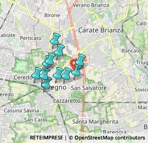 Mappa Via Adda, 20831 Seregno MB, Italia (1.28909)