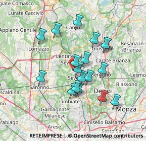 Mappa Corso Milano, 20825 Barlassina MB, Italia (6.16167)