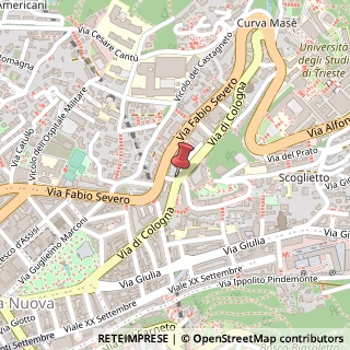 Mappa Via di Cologna, 32, 34127 Trieste, Trieste (Friuli-Venezia Giulia)