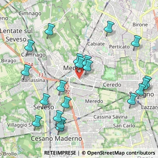 Mappa Via San Francesco Saverio, 20821 Meda MB, Italia (2.462)