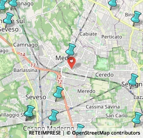 Mappa Via San Francesco Saverio, 20821 Meda MB, Italia (3.58154)