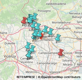 Mappa Via Strà, 35018 San Martino di Lupari PD, Italia (11.6875)