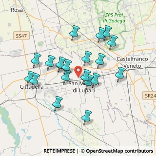 Mappa Via Strà, 35018 San Martino di Lupari PD, Italia (3.3775)