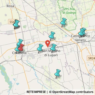 Mappa Via Strà, 35018 San Martino di Lupari PD, Italia (4.88923)