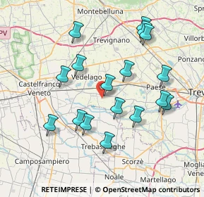 Mappa Via Castelletti, 31050 Vedelago TV, Italia (7.39647)