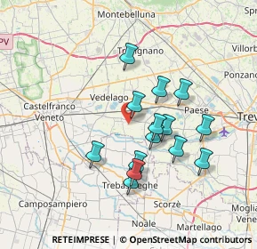 Mappa Via Castelletti, 31050 Vedelago TV, Italia (6.12429)