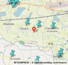 Mappa Via Castelletti, 31050 Vedelago TV, Italia (3.37786)
