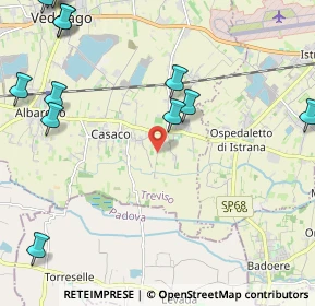 Mappa Via Castelletti, 31050 Vedelago TV, Italia (3.09846)