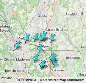 Mappa Via Cesare Correnti, 20831 Seregno MB, Italia (3.24)