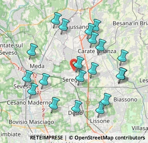 Mappa Via Cesare Correnti, 20831 Seregno MB, Italia (4.034)