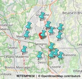Mappa Via Cesare Correnti, 20831 Seregno MB, Italia (3.24571)